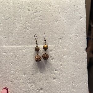 Elegant Gold Beaded Earrings